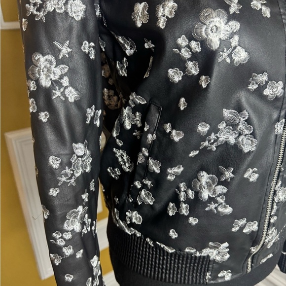 Michael Kors Sakura Embroidered Black Jacket - Picture 4 of 16